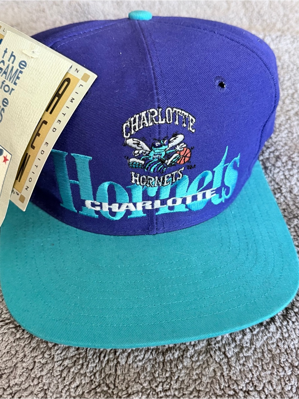 NBA Charlotte Hornets Purple & Teal Snapback Hat LIMITED EDITION ###